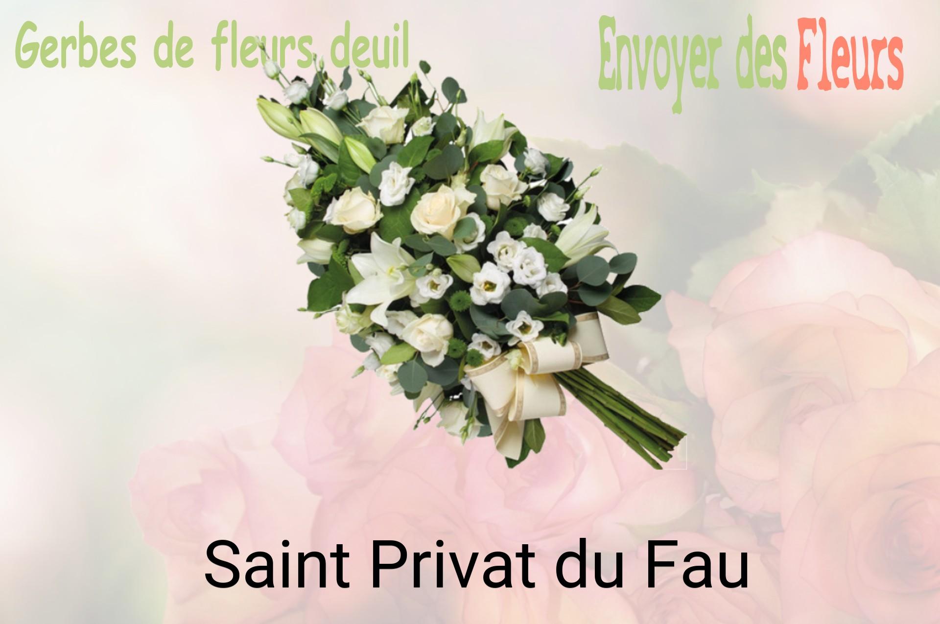 Gerbe de fleurs de deuil livrée à Saint-Privat-du-Fau